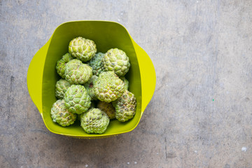 Custard apple in a basket