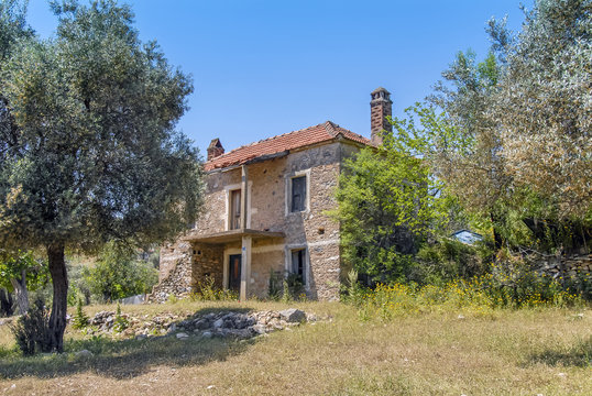 Bodrum, Turkey, 15 May 2012: Old Stone House at Village of Yaliciftlik