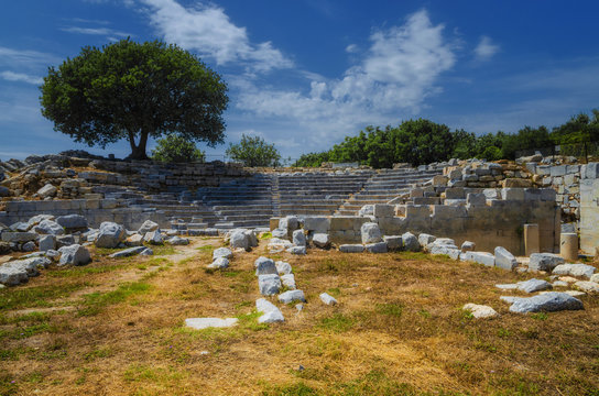 Ruins of Teos ancient city. Sigacik, Seferihisar, Izmir, Turkey