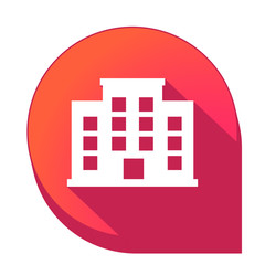 ikona z długim cieniem na tle strzałki pinezki © vempireart