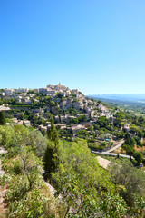 View to the village of Gordes. Vaucluse, Provence-Alpes-Cote d’A