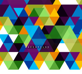 Multicolored triangles abstract background, mosaic tiles concept