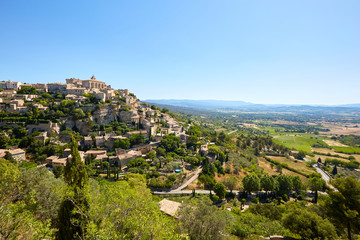 Fototapeta premium View to the village of Gordes. Vaucluse, Provence-Alpes-Cote d’A