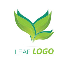 Green Leaf Logo Ecology Design Health Care Logo