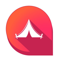 ikona z długim cieniem na tle strzałki pinezki © vempireart