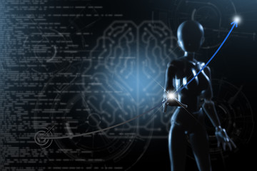 AI, Artificial intelligence conceptual of next generation technology transformation, business...
