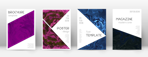 Abstract cover. Ravishing design template. Suminagashi marble triangle poster. Ravishing trendy abst