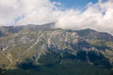 View of Gran Sasso mountain in Abruzzo region Italy