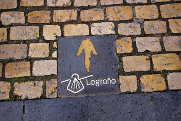Camino de Santiago a su paso por Logroño, España