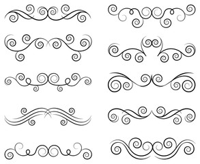 Obraz premium Swirls Vector Illustration.