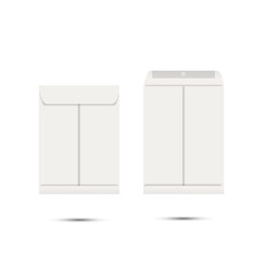 Pappkarton Briefumschläge weiß