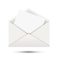Weißer Briefumschlag mit Brief