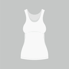 Front views of women's white t-shirt on white background