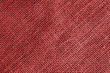 Cotton fabric texture in red color.