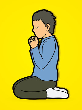 Prayer, Christian praying graphic vector
