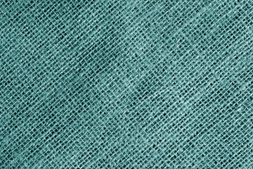 Cotton fabric texture in cyan color.