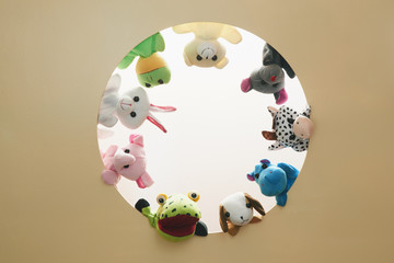 Circle animal puppet doll close friends BFF mouse Giraffe Pandaa