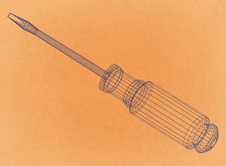 Screwdriver - Retro Architect Blueprint