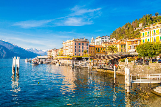 Fototapeta Bellagio resort town on Lake Como, Lombardy, Italy