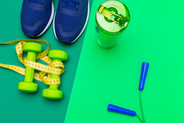 Sports Fitness concepts with Gym equipment