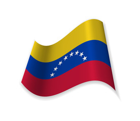 The official Flag of Venezuela. is a country in South America. Vector illustration of a state symbol.