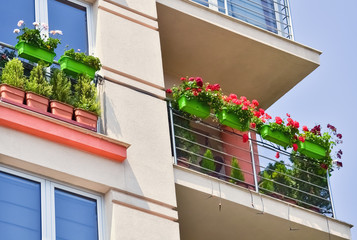 Balcony with flower
