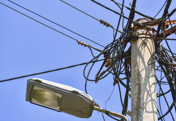 Mess of electric cables