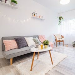 Living room in scandi style