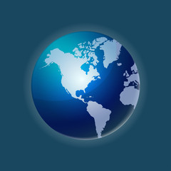 World Globe Map vector