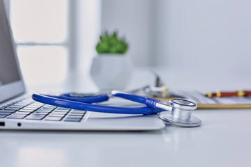 Workplace of the doctor in the office