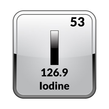 The periodic table element Iodine.Vector.