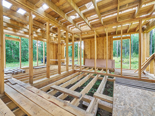 construction of a frame house