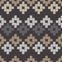 Seamless abstract geometric pattern. The pattern of pixels. Mosaic texture. Brushwork. Hand hatching. Scribble texture. Textile rapport.