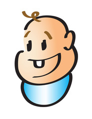 Cute baby icon vector illustration