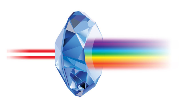 dispersion of light icon vector illustration