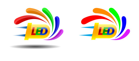LED logo icon vector illustration