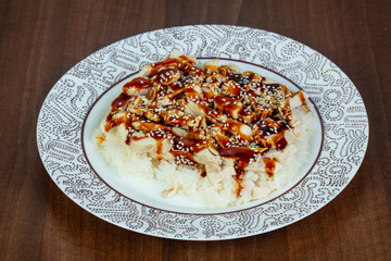 Teriyaki chicken with rice