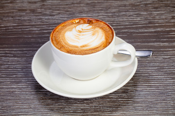 Hot tasty cappuccino