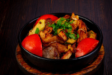 Roasted pork with potato