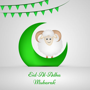 Illustration of background for the occasion of Muslim festival Eid-al-adha 
