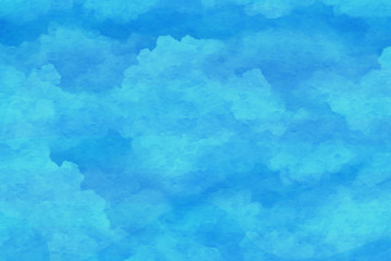 Fototapeta na wymiar cartoon blue background with clouds for different usage - illustration for children 