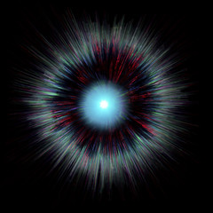 Exploding Neutron Star. Singularity, Gravitational Waves And Spacetime Concept