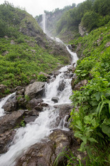 Fototapeta na wymiar Waterfalls in Sochi, National Park, Russia