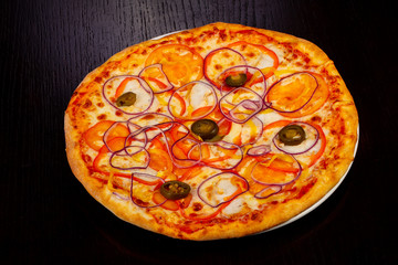 Delicious mexican pizza
