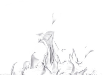 Abstract fire on white background