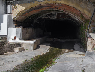 Channel of sewage urban storm water
