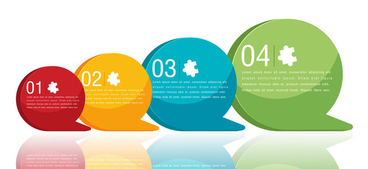Circle Text Info Graphic Modern Color Vector