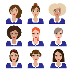 different hairstyles, different hair color for girls