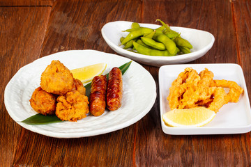 Sausage and chicken nuggets