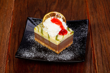 Chocolate cake with cream